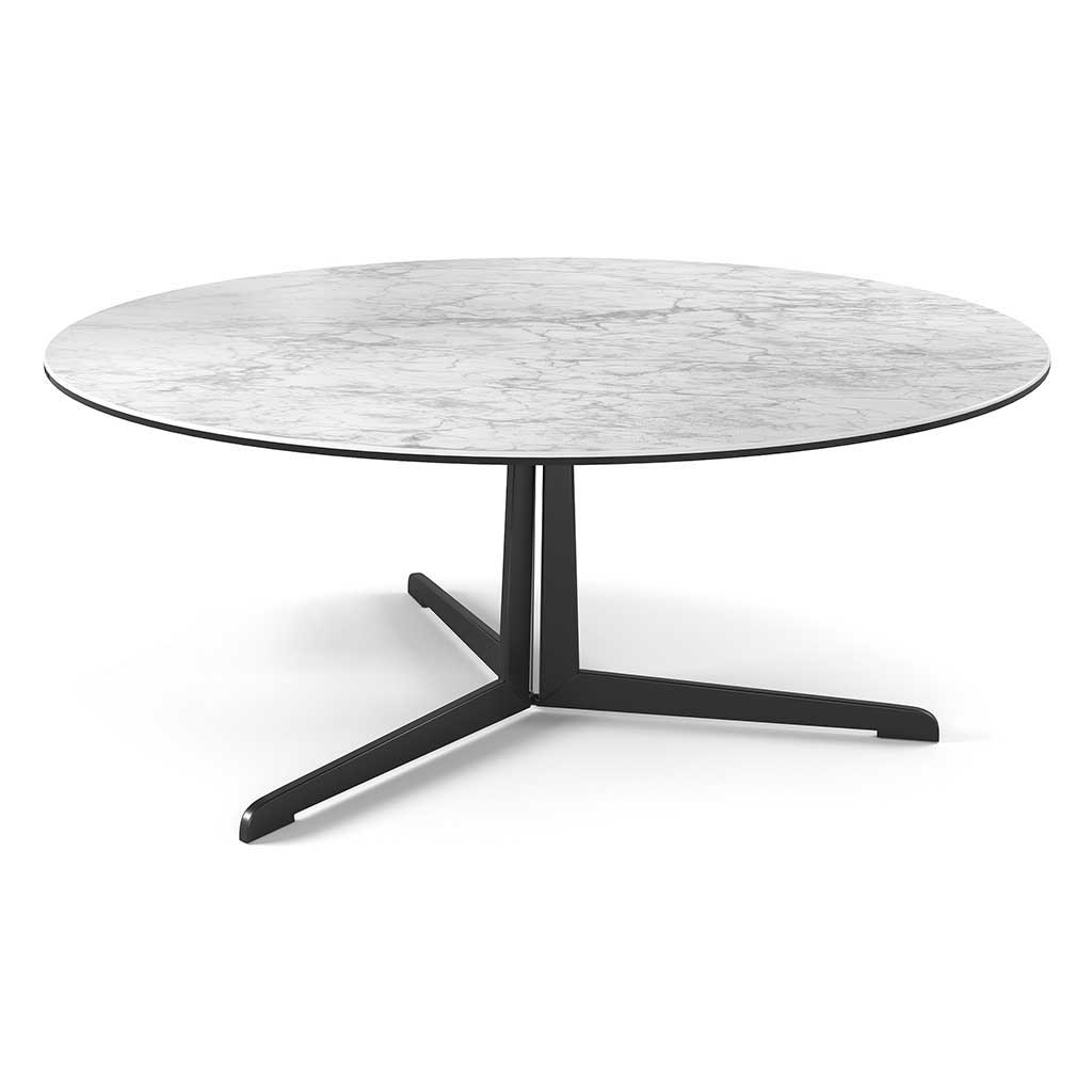 Kisoko coffee table white ceramic Ø 100 cm
