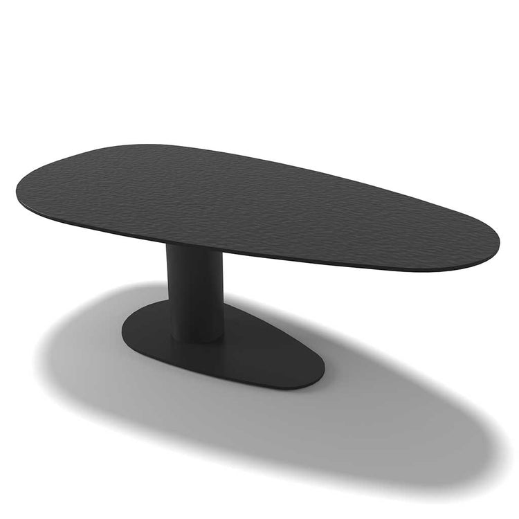 Kyoto coffee table black hammered glass