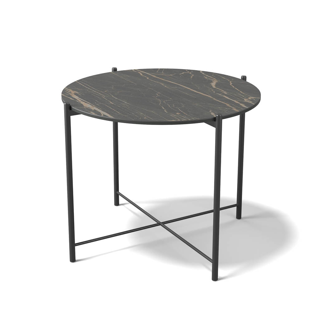 Lava coffee table Noir Désir ceramic Ø 55 cm