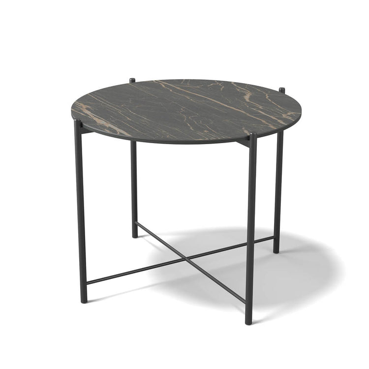 Lava coffee table Noir Désir ceramic Ø 55 cm