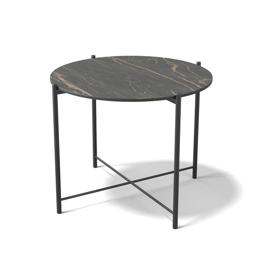 Lava coffee table Noir Désir ceramic Ø 55 cm