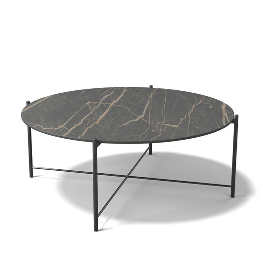Lava coffee table Noir Désir ceramic Ø 90 cm