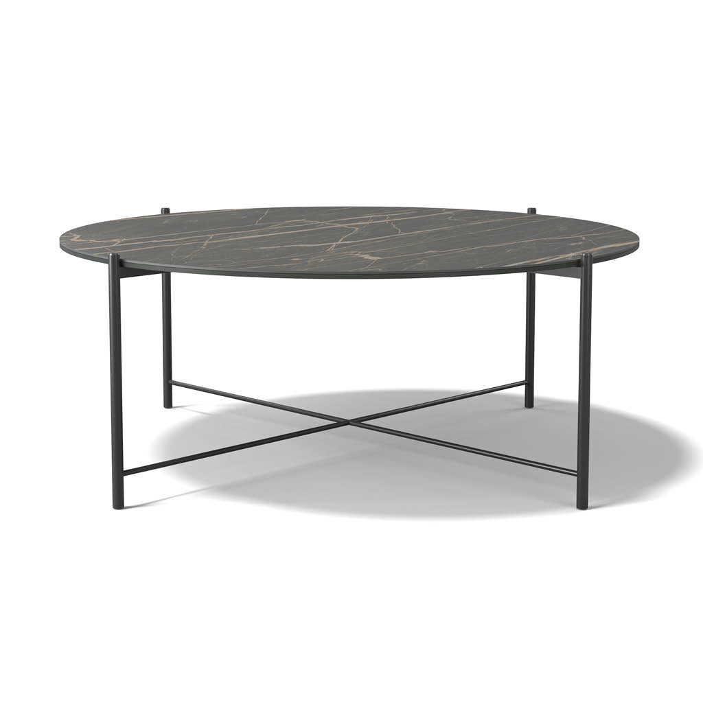 Lava coffee table Noir Désir ceramic