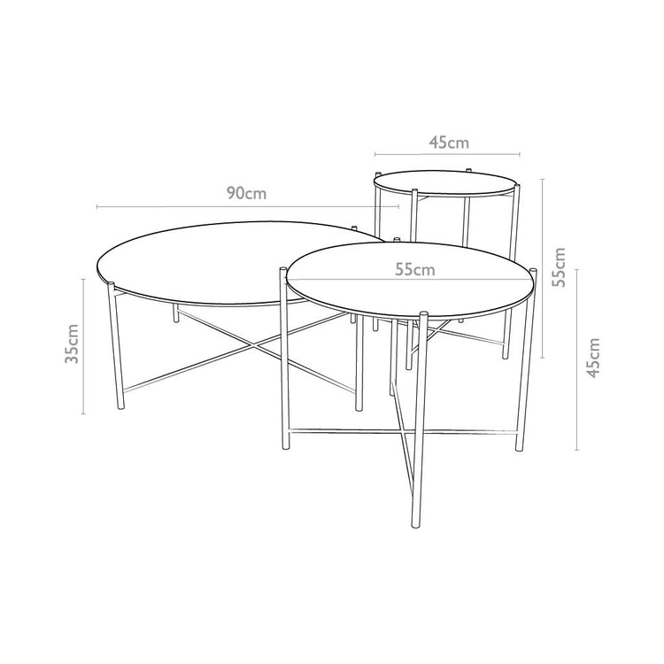 Lava coffee table angled view