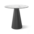 Notori Coffee Table - White MXC 121 Ceramic - Black Metal - Ø 57 cm