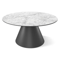 Notori coffee table white ceramic Ø 90 cm