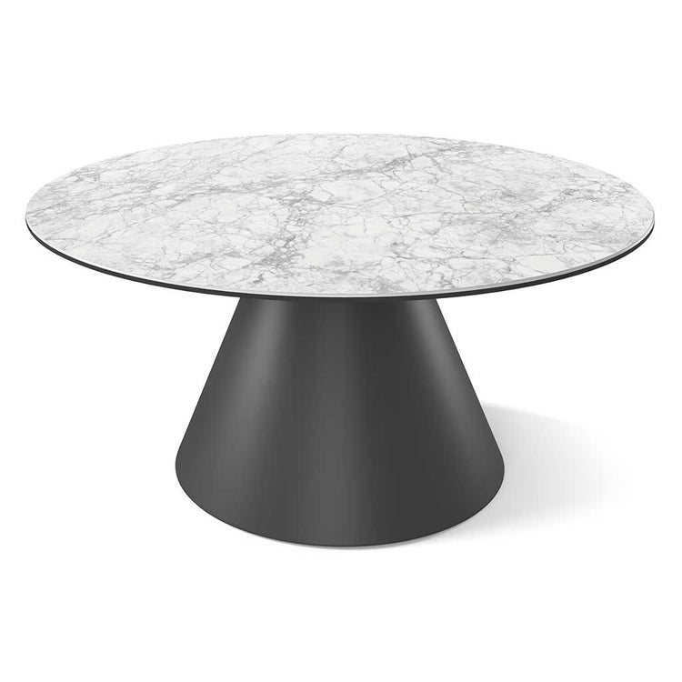 Notori coffee table white ceramic Ø 90 cm