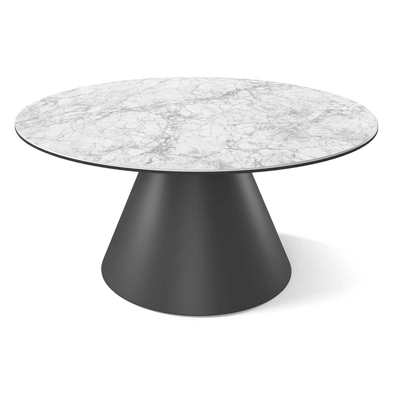 Notori coffee table white ceramic Ø 90 cm