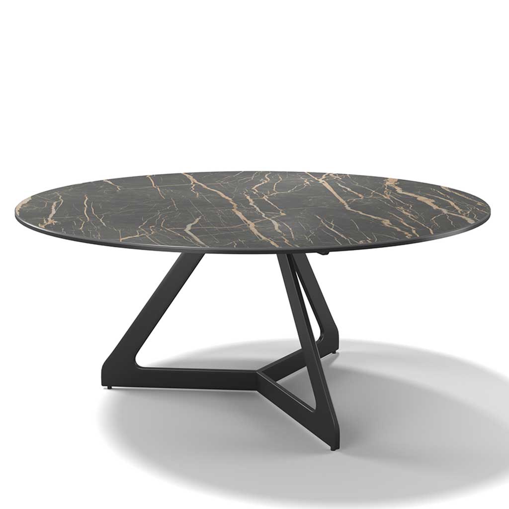 Tsurugi coffee table Noir Désir ceramic Ø 90 cm