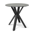 Usu Coffee Table - Grey MXC 122 Ceramic - Black Metal - Ø 57 cm