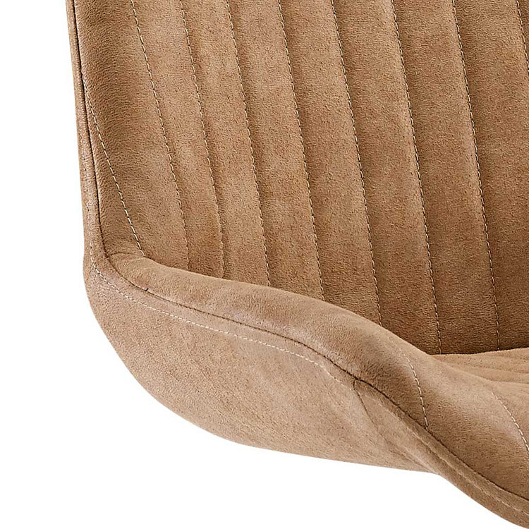 Chaise à manger Céline - Tissu Camel Budapest & Base pivotante noire