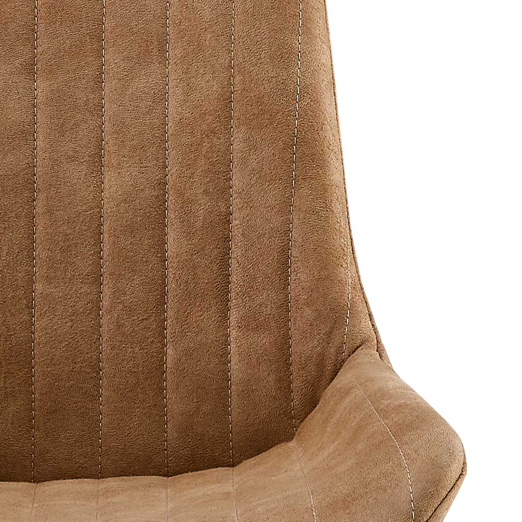 Chaise à manger Céline - Tissu Camel Budapest & Base pivotante noire