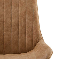 Dining Chair Celine - Camel Budapest Fabric & Black Swivel Base