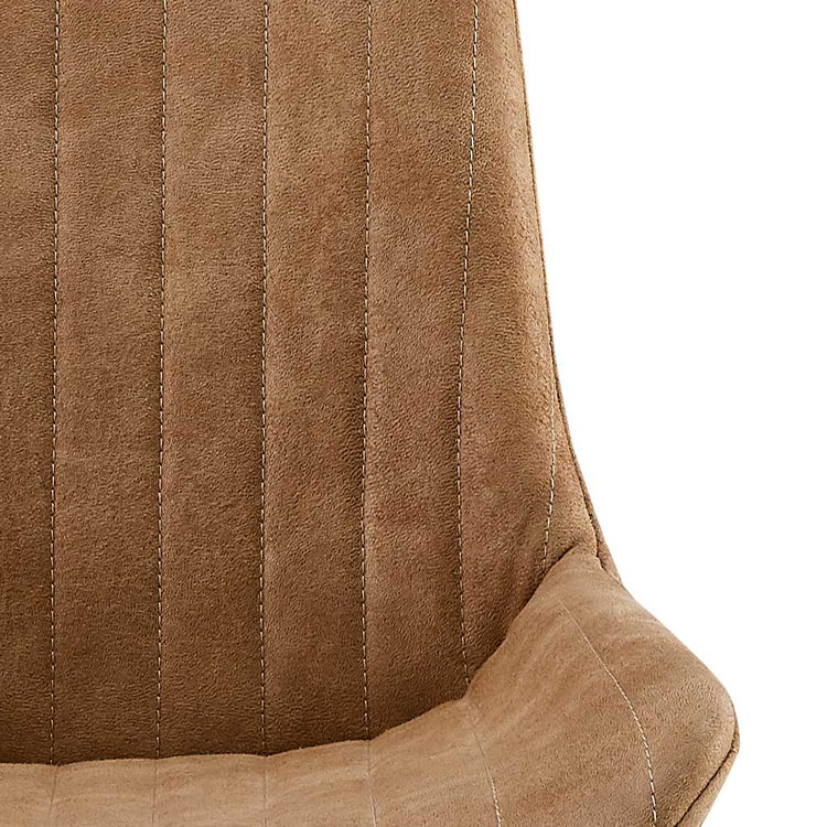 Chaise à manger Céline - Tissu Camel Budapest & Base pivotante noire