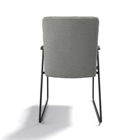 Lausanne Dining Chair - Sneak 01 Fabric - Black Metal Frame - Armrests - 56.5 x 65 x 88.5 cm