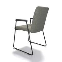 Lausanne Dining Chair - Sneak 10 Fabric - Black Metal Frame - Armrests - 56.5 x 65 x 88.5 cm