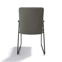 Lausanne Dining Chair - Sneak 10 Fabric - Black Metal Frame - Armrests - 56.5 x 65 x 88.5 cm