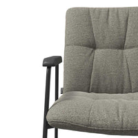 Lausanne Dining Chair - Sneak 10 Fabric - Black Metal Frame - Armrests - 56.5 x 65 x 88.5 cm