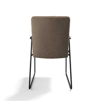 Lausanne Dining Chair - Sneak 16 Fabric - Black Metal Frame - Armrests - 56.5 x 65 x 88.5 cm