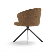 Lazio Dining Chair - Oasis 16 Fabric - Black Swivel Base - Upholstered Dining Chair - 57 x 58.5 x 81 cm