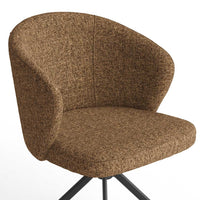 Lazio Dining Chair - Oasis 16 Fabric - Black Swivel Base - Upholstered Dining Chair - 57 x 58.5 x 81 cm