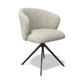 Lecce Dining Chair - Be Fine 120 Fabric - Black Swivel Base - Upholstered Dining Chair - 58 x 59 x 80 cm