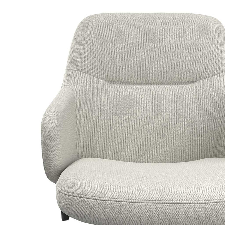 Marylin De Luxe eetstoel - Cream Sneak 110 Stof - Black Swivel Base