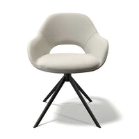 Messina dining chair natural Oasis fabric side view