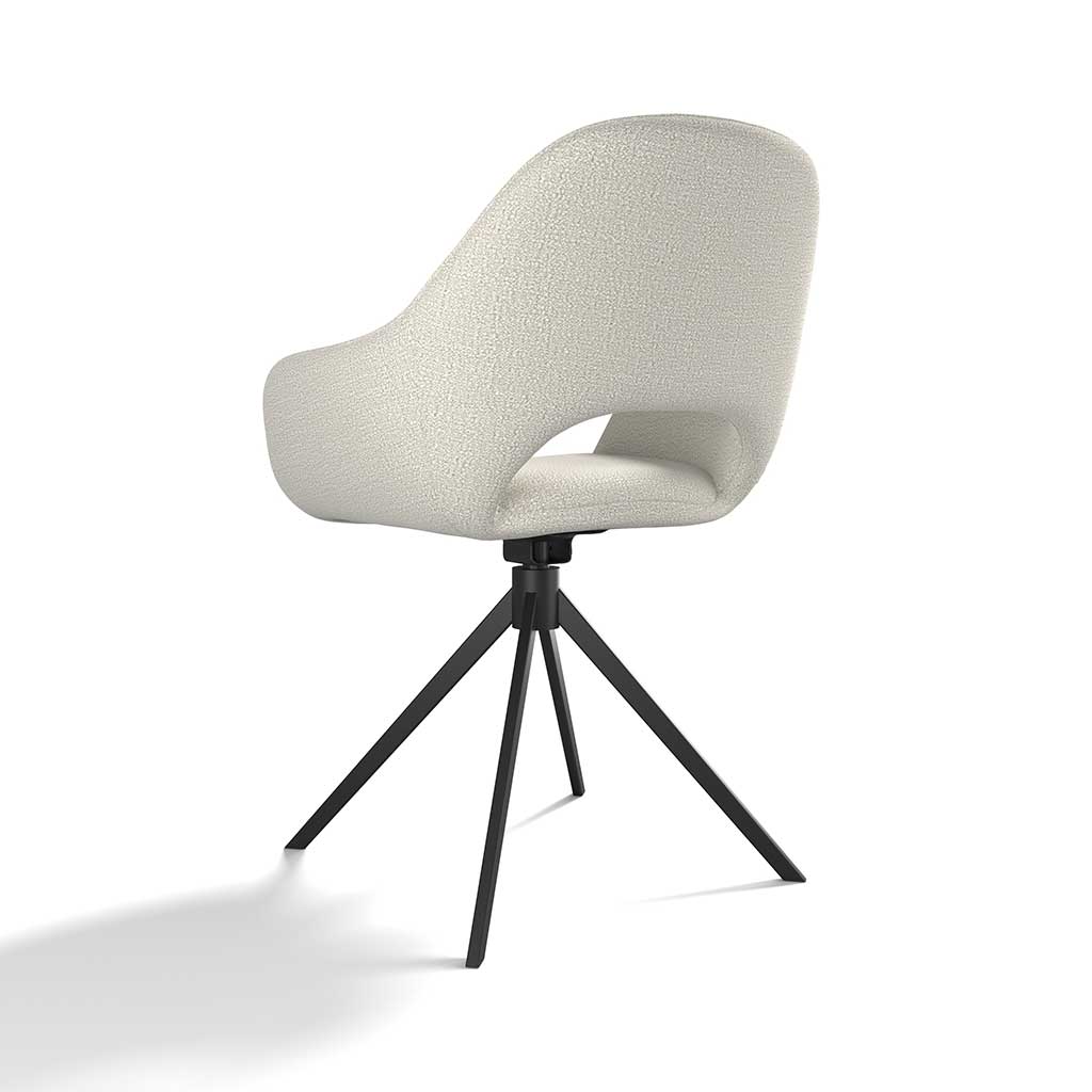 Messina dining chair natural Oasis fabric base detail