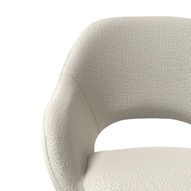 Messina dining chair natural Oasis fabric angle view