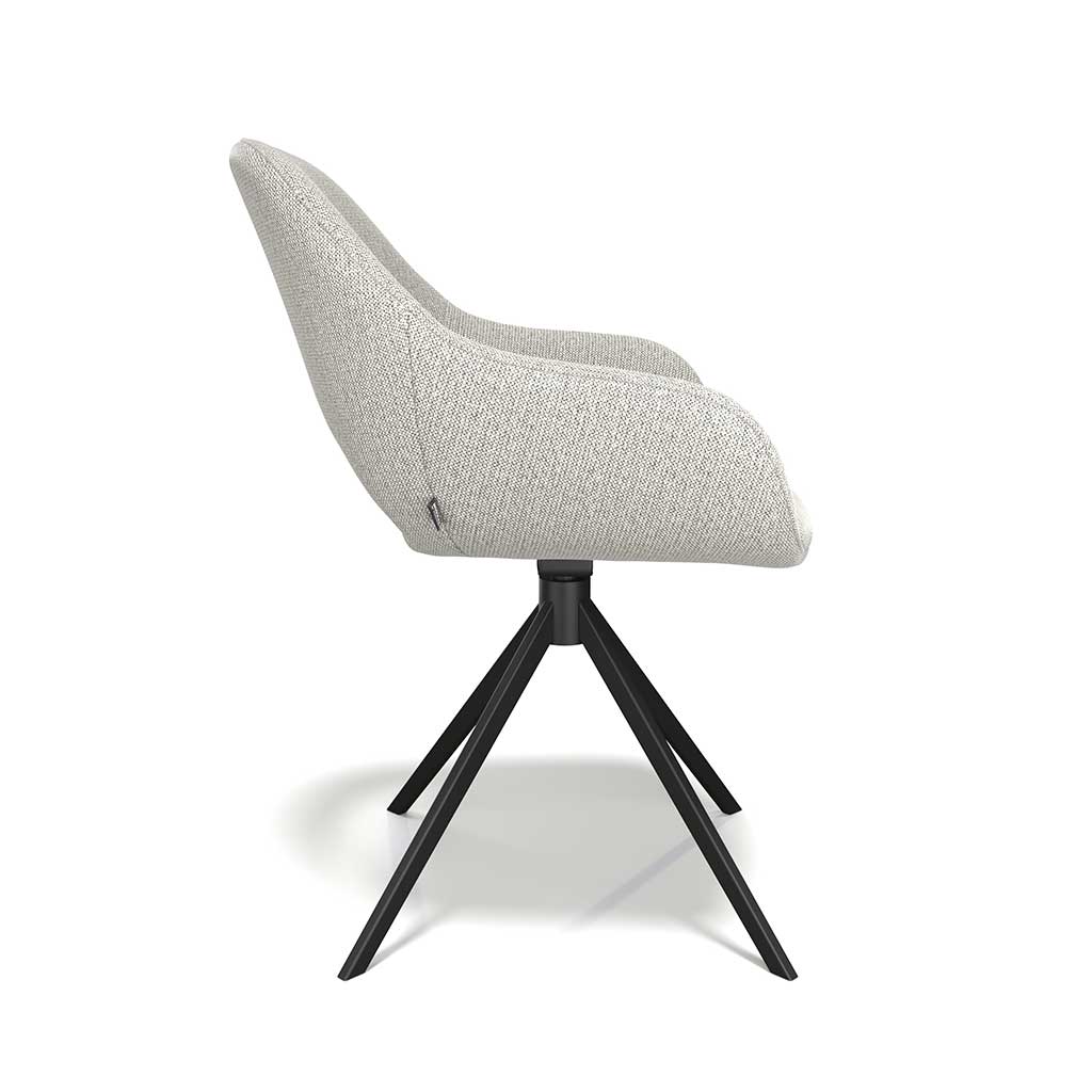 Messina dining chair natural Sneak fabric back view