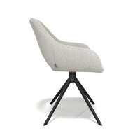Messina dining chair natural Sneak fabric back view