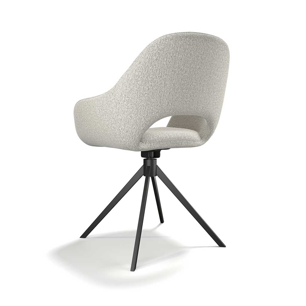 Messina dining chair natural Sneak fabric base detail