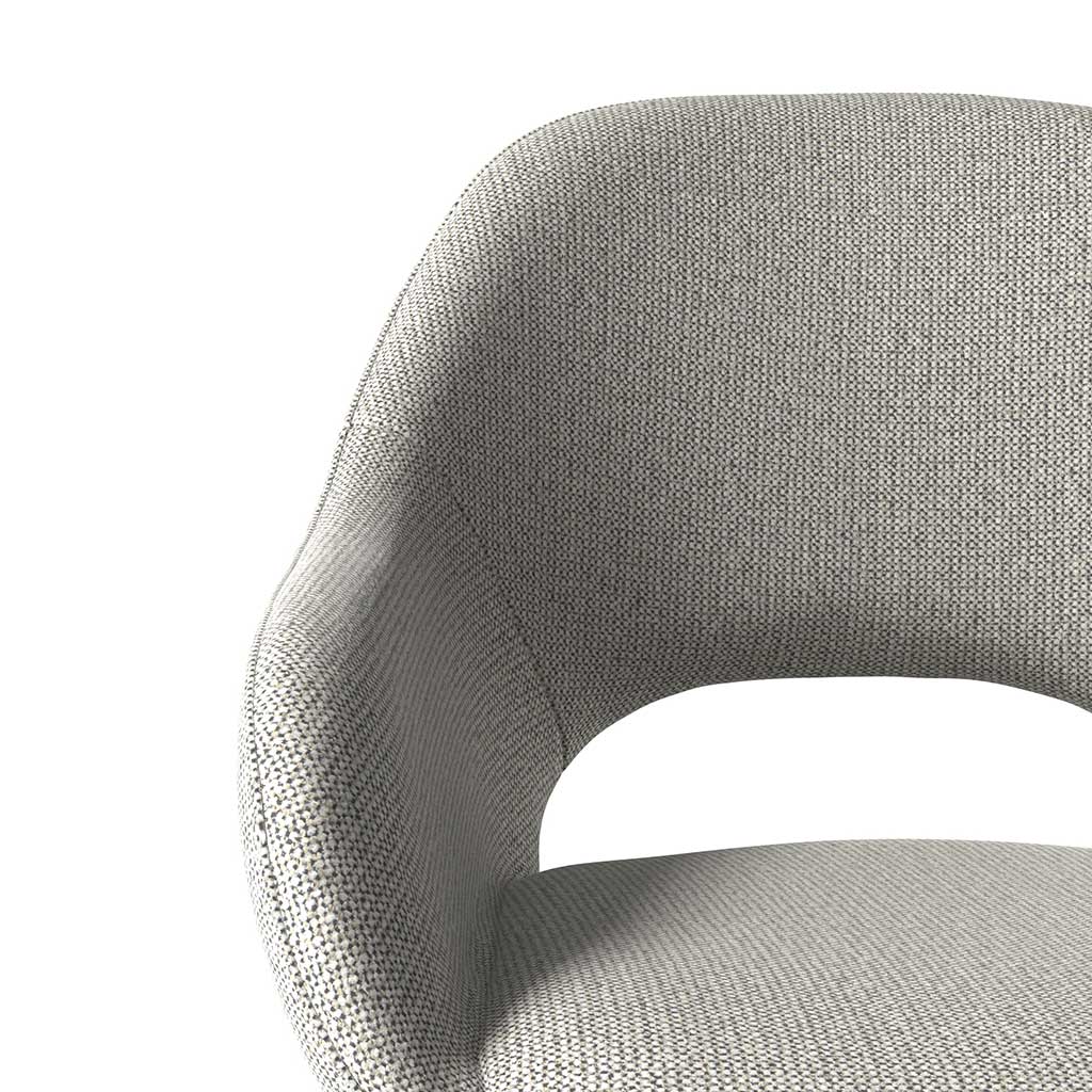 Messina dining chair natural Sneak fabric angle view