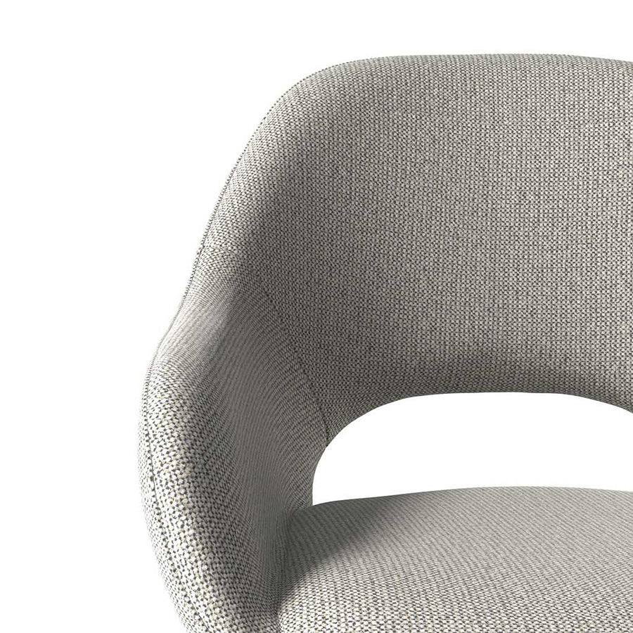 Messina dining chair natural Sneak fabric angle view