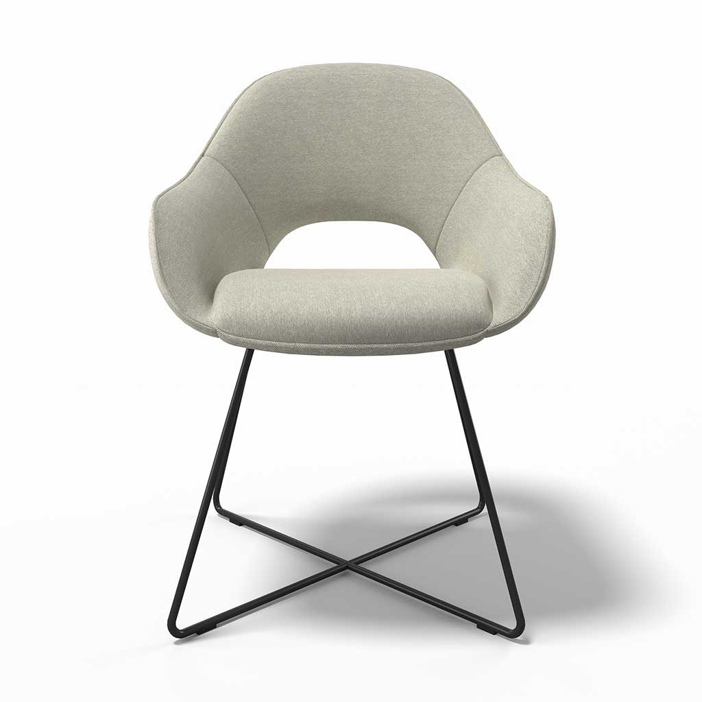 Milan dining chair Friday 111 fabric side view