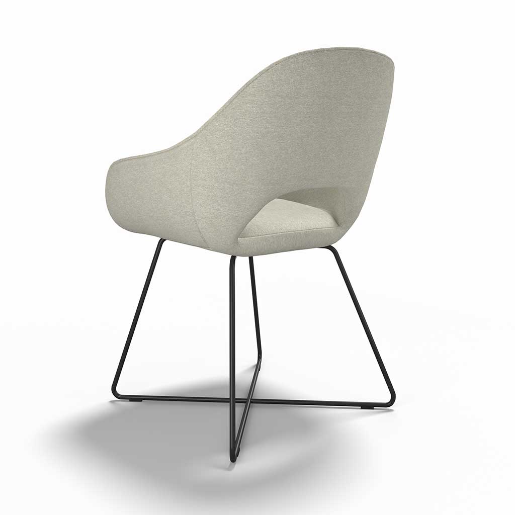 Milan dining chair Friday 111 fabric armrest detail