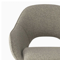 Milan dining chair Shitake Sneak fabric angle view
