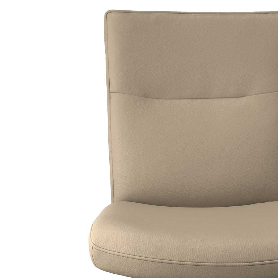 Monroe De Luxe dining chair truffle leather backrest detail