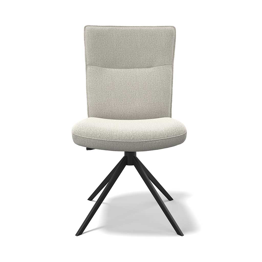 Monroe De Luxe dining chair linen Sneak fabric side view