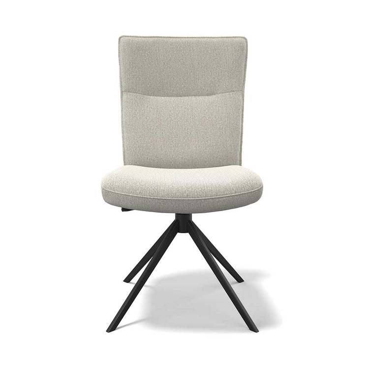 Monroe De Luxe dining chair linen Sneak fabric side view