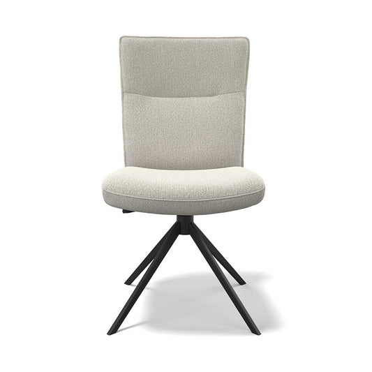 Monroe De Luxe dining chair linen Sneak fabric side view