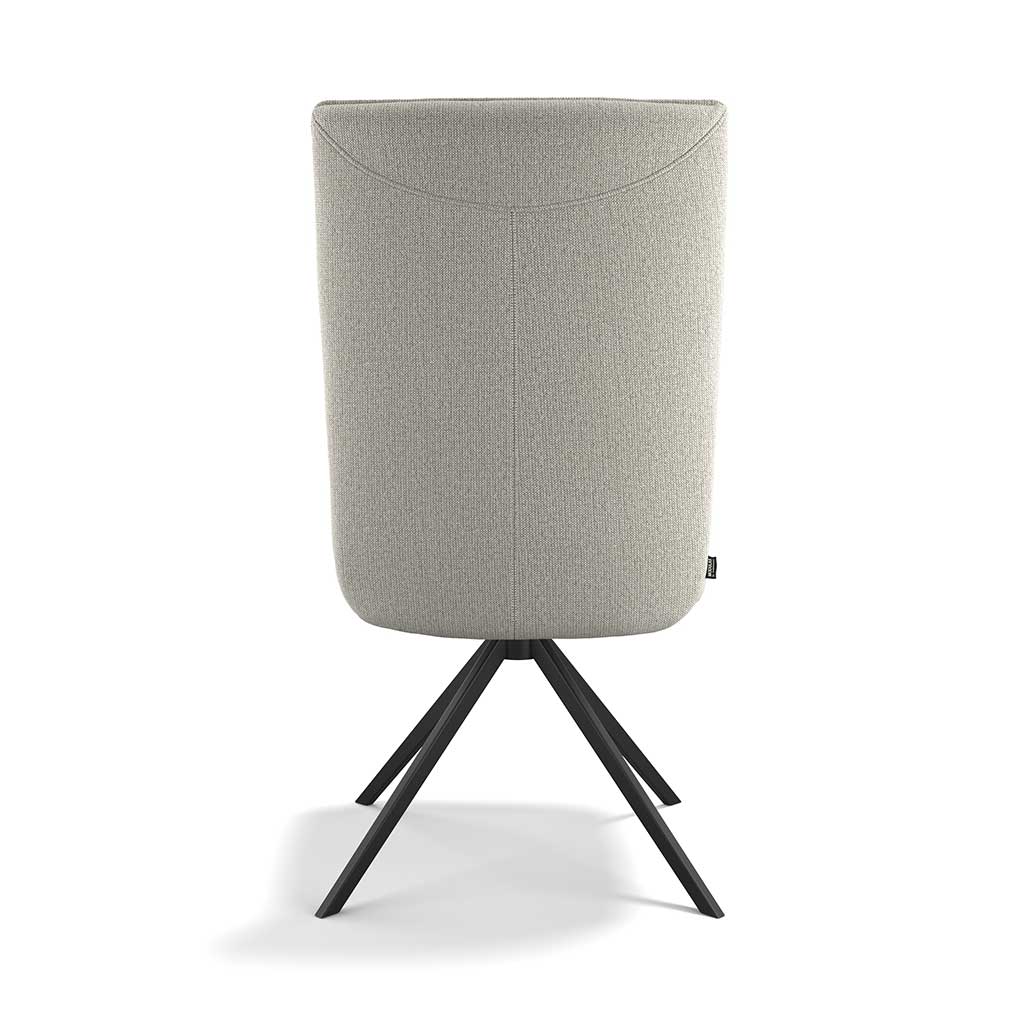 Monroe De Luxe dining chair linen Sneak fabric angle view