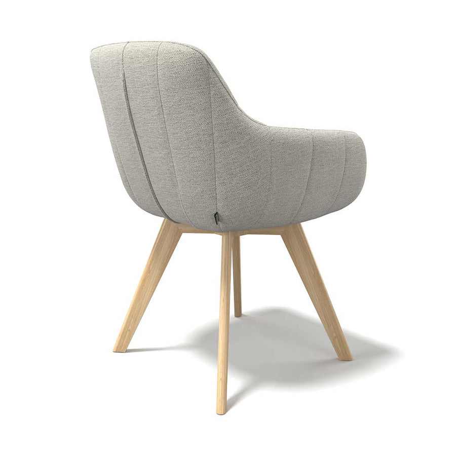 Odille dining chair natural Mito fabric detail