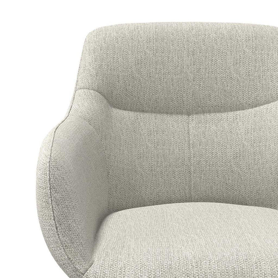 Odille dining chair natural Mito fabric wooden leg detail