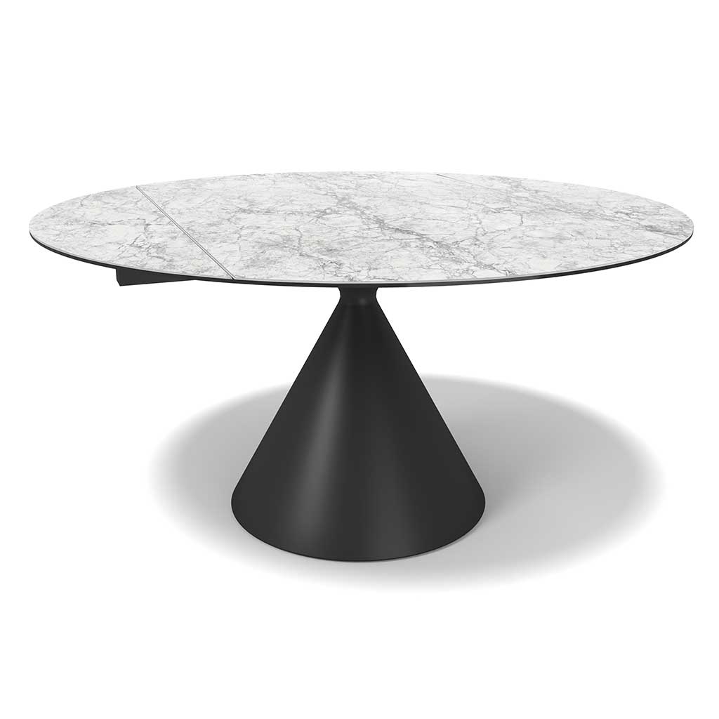 Cassan round dining table in white MXC 121 ceramic