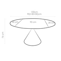Cassan dining table features