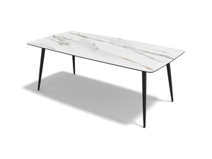 Dining Table Classic - Mountain Beige MXC 341 Ceramic - 200 cm - Metal Base