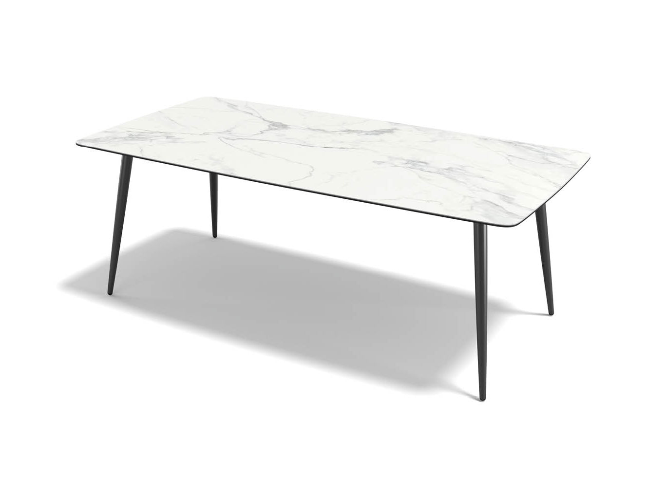 Classic dining table Carrara look ceramic 200 cm
