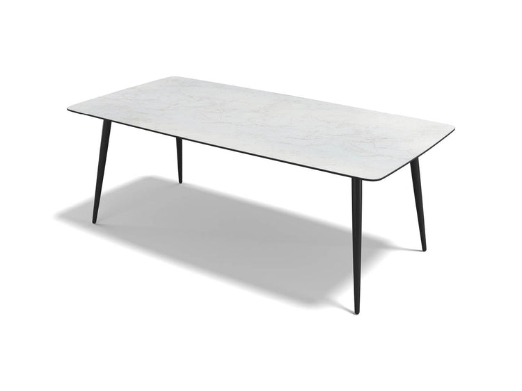 Classic dining table White Jade HPL 200 cm